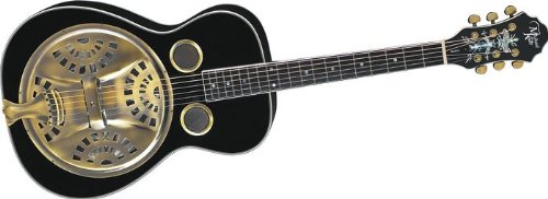 Michael Kelly Bayou Resonator Guitar, Black Brass Hardware*