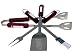 South Carolina Fighting Gamecocks 4 piece BBQ (Barbecue) Set - Spatula/Tongs/Fork/Basting Brush - NCAA College Athletics Fan Shop Sports Team Merchandise