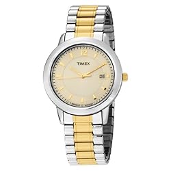 Timex Men's T2M221 Classic INDIGLO® Two-Tone Expansion Band Stainless Steel Bracelet Watch