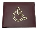 Genuine Soft Burgundy Disabled Badge Holder Cover - C