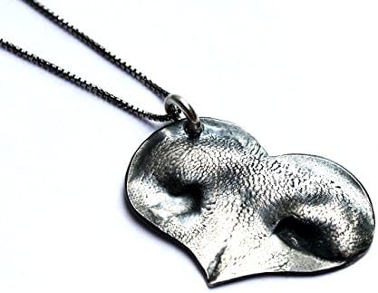 Custom fine silver pet nose or pawprint necklace, made from your pet's actual prints!!