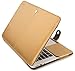 MOSISO PU Leather Case Only Compatible MacBook Air 13 Inch A1466 / A1369, Premium Quality Book Folio Protective Stand Cover Sleeve, Gold