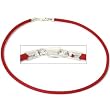 Rubber Cord Anklet Red 9"