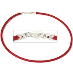 Rubber Cord Anklet Red 9"