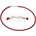 Rubber Cord Anklet Red 9"