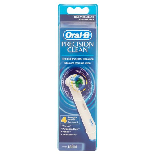Braun Oral-B EB17-4 Precision Clean Replacement Rechargeable Toothbrush Heads 4 Pack