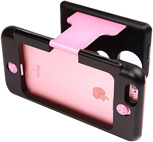 Portable Virtual Reality VR Headset 3D Glasses iPhone Case Fit For iPhone 6 iPhone 6S iPhone 6 Plus iPhone 6S Plus Support 3D Games and 3D Videos (Fit for 4.7 inch iPhone 6/6S-Rose Gold)