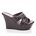 Open Toe Slip On Mule Strappy Platform Wedge Sandals