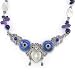Sterling Silver Mother-of-Pearl and Multi-Gemstone Necklace by Sajen