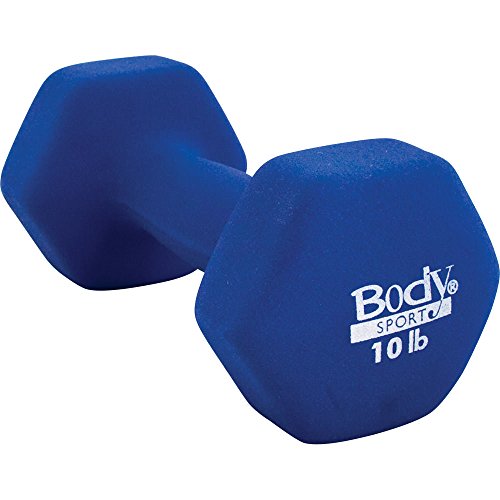 BodySport Neoprene Dumbbell, 10-Pound, Dark Blue