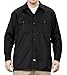 Long Sleeve Work Shirt, Twill, Black, XL