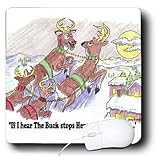 Rich Diesslins Cartoon Days of Christmas TCDC - Kevin Edler Cartoon about Rudolphs Buck Stops Here on Christmas - Mouse Pads