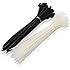 Cable Matters 200 Self-Locking 6-Inch Nylon Cable Ties in Black & White