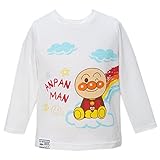 2016年 秋冬 アンパンマン ドキンちゃん バイキンマン 食パンマン 前後つづきプリント 長袖Ｔシャツ ANPANMAN オフ白-アンパン◇95cm