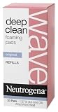 Neutrogena Wave Deep Clean Foaming Pad Refills, 30-Count (Pack of 3)