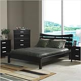 Newport Queen Platform Bedroom Set in Cappuccino