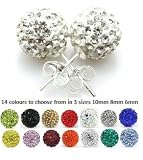 SHAMBALLA STYLE SWAROVSKI CRYSTAL DISCO BALL FRIENDSHIP BEAD EARRINGS