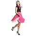 Kost�mplanet� Rockn Roll Rock Kost�m fuchsia mit passendem Schal, Rock n Roll Kost�m 50er Jahre Tellerrock