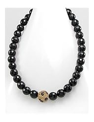 Onyx Necklace In 92.5 Sterling Silver