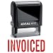 INVOICED Red Office Stock Self-Inking Rubber Stamp