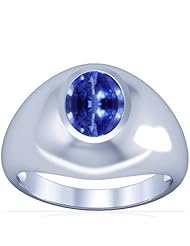 18K White Gold Oval Cut Blue Sapphire Solitaire Ring (GIA Certificate)
