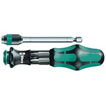 Wera 05051024002 Kraftform Kompakt 25 Slotted and Phillips Bitholding Screwdriver with Bayonet Blade and Pouch