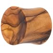 13mm Organic Darker Olive Wood Concave Plug