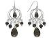 SMOKY QUARTZ STERLING SILVER CHANDELIER EARRINGS