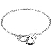 Silvertone Handcuffs Anklet Ankle Bracelet Chain