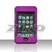 Hot Purple Pink Rubber Feel Snap-On Cover Hard Case Cell Phone Protector for Apple iPod Touch iTouch II 2 + Lanyard
