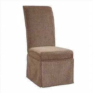 Classic Seating Checked Chenille Skirted Slipcover Side Chair
