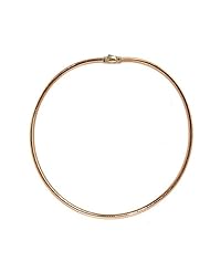 14KTW&P Reversible Omega 4.1mm Necklaces Length = 18