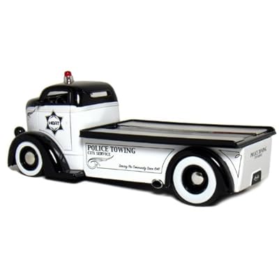 1947 Ford COE Police Towing City Service 1:24 Scale (White/Black)