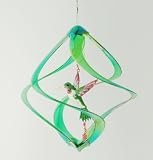 Outdoor Living : Hummingbird Green Acrylic Wind Spinner