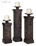 IMAGE OF New IMAX Ainsley Manor Candleholders Set of 3 High Quality Modern Design Beautiful