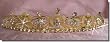 Bridal Wedding Tiara Crown With Gold Flowers 4652G6