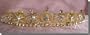 Bridal Wedding Tiara Crown With Gold Flowers 4652G6