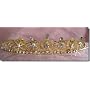 Bridal Wedding Tiara Crown With Gold Flowers 4652G6
