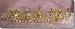 Bridal Wedding Tiara Crown With Gold Flowers 4652G6