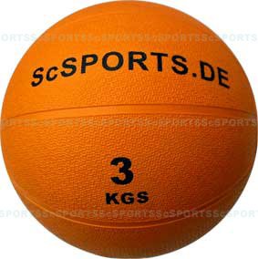 3 KG MEDIZINBALL SCSPORTS GUMMI GYMNASTIKBALL