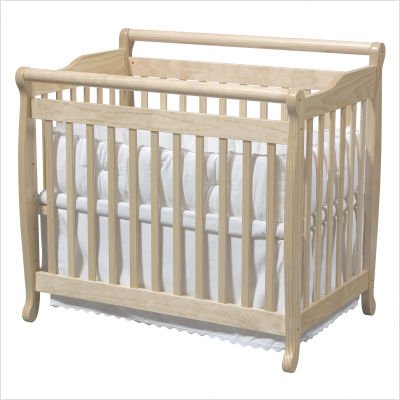 Emily Mini 2 in 1 Convertible Crib in Natural
