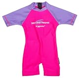 Second Skins :Sunsuit W' Backzip (24 Months) Cerise/Lilac