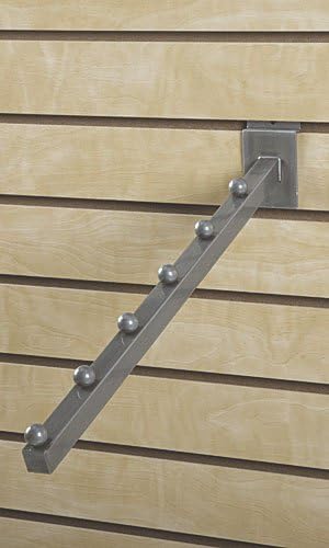 Boutique Waterfall for Slatwall - Sleek Raw Steel Finish Square Tube