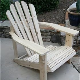 Natural Unfininished Unstained Cedar Adinrondack Chair by 