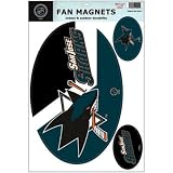 San Jose Sharks Official Logo Car Magnet Set