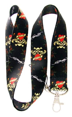 Ed Hardy Love Kills Slowly Lanyard Key Chain Holder
