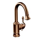 418tRgysZBL. SL160  Moen Showhouse S6208ORB Woodmere one handle high arc pulldown single mount bar faucet, Oil rubbed br