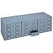 Lyon DD2365 Steel Stackable 24 Drawer Case Unit, 34-1/4" Width x 11" Depth x 10.625" Height, Dove Gray