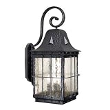 Edinburgh-TB - 4 Light Extra Large Colonial Outdoor Lighting Wall Lamp Fixture - Black - B2865
