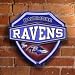 BALTIMORE RAVENS Team Logo Dual Lit NEON SHIELD WALL or WINDOW LAMP (15 Wide & 13 High)